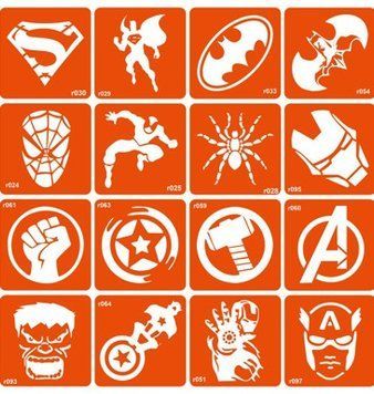 Superheroes, класична колекція, 6*6 см, 16 шт BT111 фото